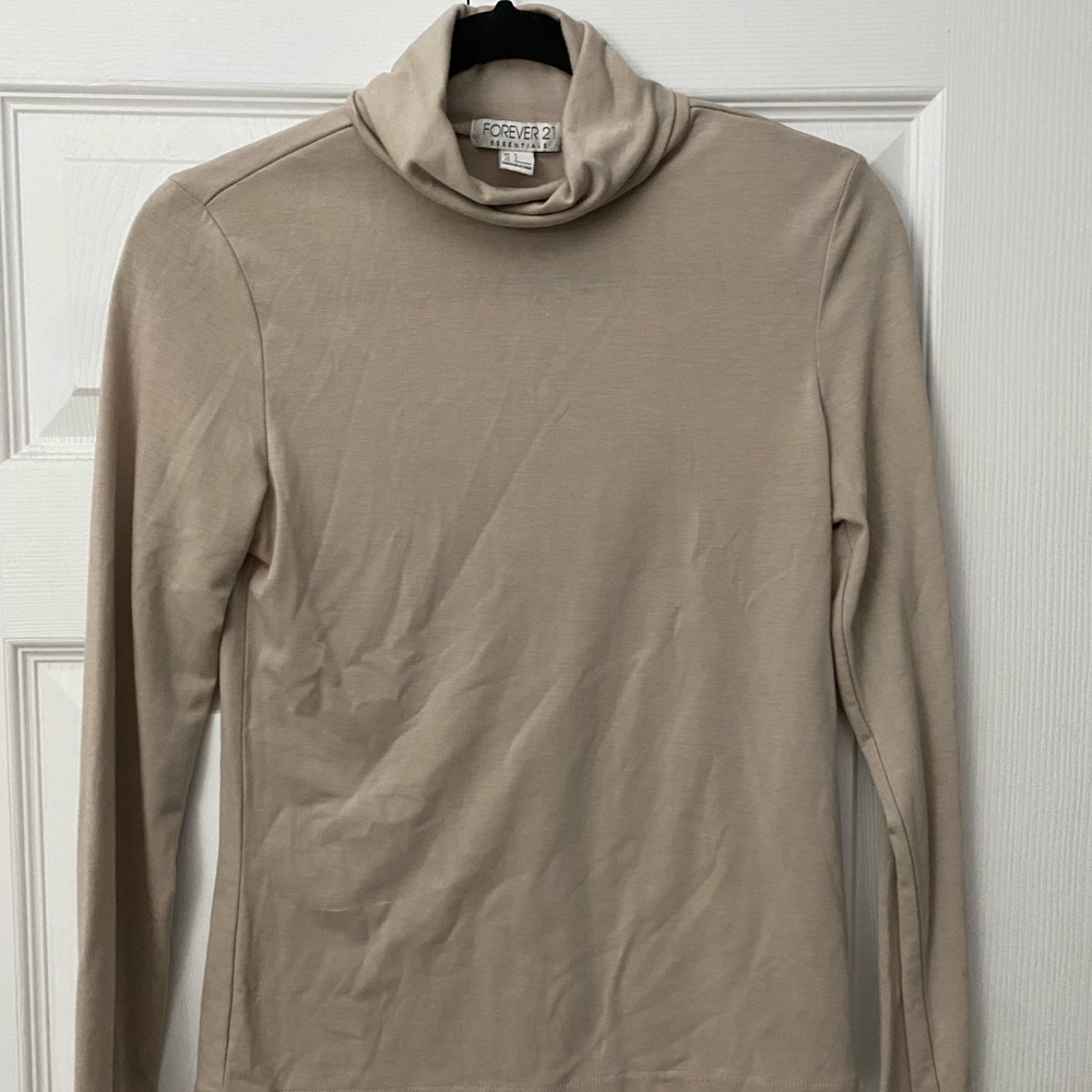 Forever 21, Small Long Sleeve Turtle Neck Nude Shirt